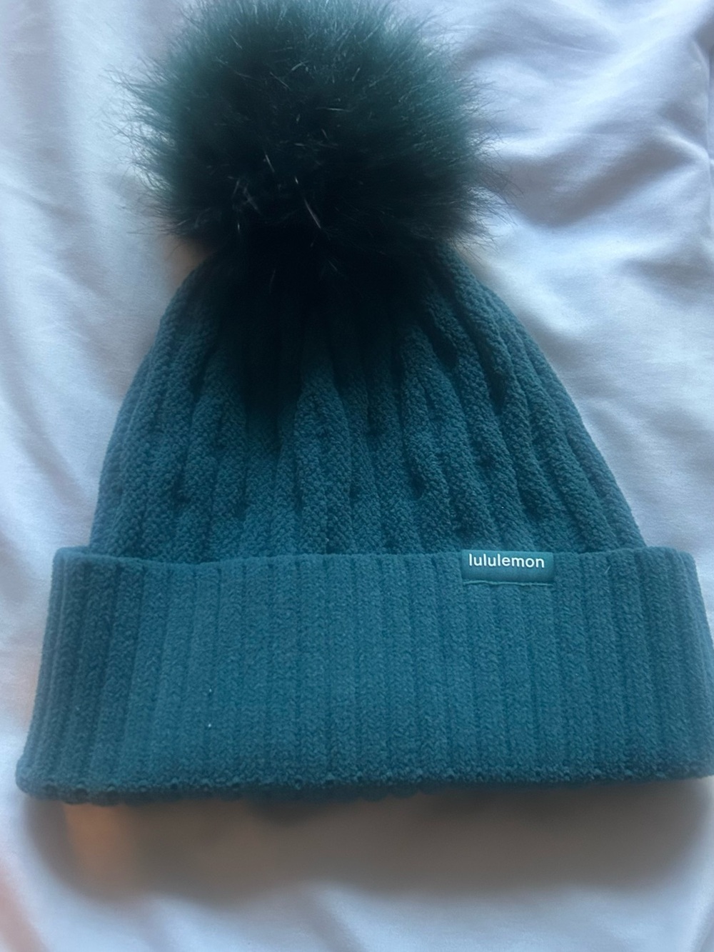 lululemon athletica Teal Pom Pom Beanie